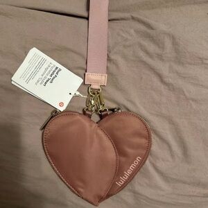 lululemon athletica Pink Heart-Shaped Women's Wristlet
